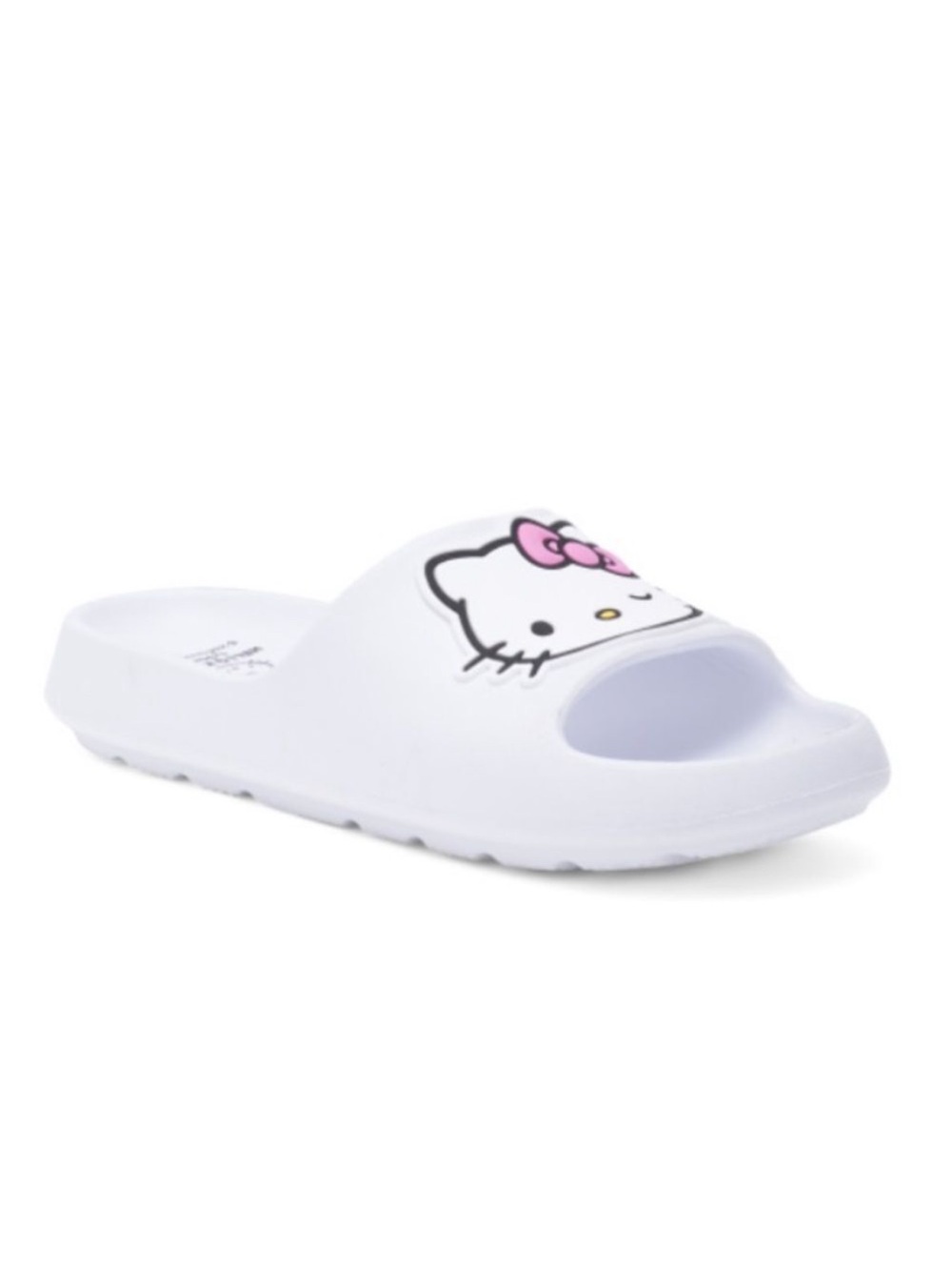 Hello Kitty 2/3 Child White Side Wink Rubber Slides